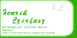 henrik czirfusz business card